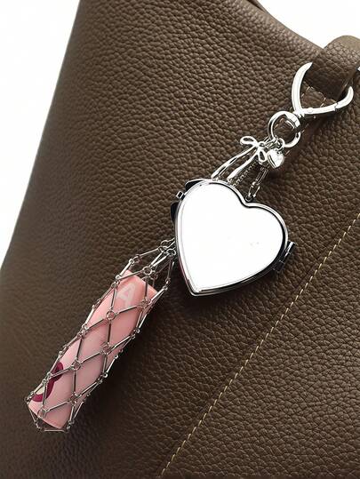 Bag Hooks, Fashionable Minimalist Stainless Steel Metal Mesh Bag Hangers, Korean Style Keychain Lipstick Mesh Bag Hangers, Lipstick Storage Hooks, Lipstick Keychain Bag Hooks, DIY Bag Hooks