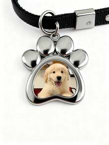 1pc Zinc Alloy Pet Dog Paw Shaped Metal Photo Frame Pendant - Multicolor - View 1