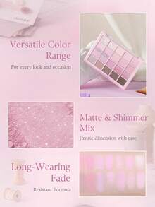 Dasique 20-Color Eyeshadow Palette, Highly Pigmented Long-Lasting Formula, Suitable For Graduation, Birthday Party, Easy To Apply And Blend, Vegan Formula, Rose Girl Charm Color, Christmas Gift For Her, Fashion Cosmetic Brand, Back To School, Bridal Wedding, Summer, Valentine's Day, Vacation - #04 Light Lavender - 查看 4