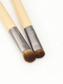 2Pcs Double Eye Shadow Brush/Eyebrow Brush,EcoTools Enhancing Eye Brush Set, Makeup Brushes For Liquid, Cream & Powder Eyeshadow & Eye Liner Application, Dual-Sided & , Synthetic Bristles, Cruelty-Free - Multicolor - View 3