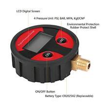 KIMISS Medidor de presión, 0-200PSI Medidor digital de presión de aire para neumáticos de llantas LCD para motocicleta de camión de coche - 1 - Ver 6