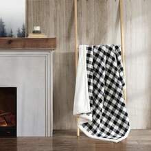 Eddie Bauer Cabin Plaid Throw, Black(Manta) - Multicolor - Ver 5