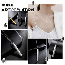 MAGICALCUTDIE 1box 201 Stainless Steel Pendants Manual Polishing Rectangle Stamping Blank Tag Mixed Color 40x7x1.5mm Hole: 3mm 6pcs/Box - Nhiều màu - Xem 7