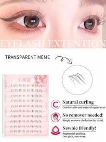 80 Clusters Individual Cluster Lashes DIY Lash Extension Crossed Wispy Soft Daily Cluster Lashes Thin Band Natural False Eyelashes Lash Clusters, Eyelash Clusters, Individual Eyelashes,Lashes,Fake Lashes - Black - View 7