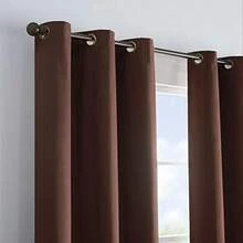ECLIPSE Cortina de Ventana Opaca de Microfibra con Ojales térmicos para Dormitorio (1 Panel), 42 x 95 Pulgadas, Color Negro(106.7An x 213.4Al cm (1 Paneles) Chocolate) - Multicolor - Ver 3