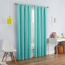 Eclipse Kendall - Cortina térmica para Ventana de Dormitorio o Sala de Estar (1 Panel), 42 x 54 Pulgadas, Color(Azul (Pool) 106.7An x 213.4Al cm (1 Paneles)) - Multicolor - Ver 1