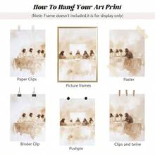 Jess arte de pared, lona religioso, arte de pared, arte cristiano, decoracin de pared, pster de Dios, fotos bohemias, hojas de Jess, pintura de la Biblia de las ovejas, para sala de estar, - 16x24 Inch No Frame + Arte de la última cena - Ver 9