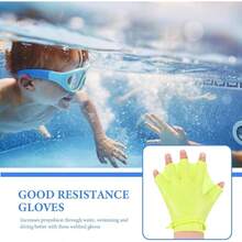 Baluue Guantes De Natacin De Silicona para Entrenamiento De Resistencia En Agua con Correa Ajustable para Fortalecer Msculos Y Mejorar Propulsin En Piscina - inicial - Ver 8