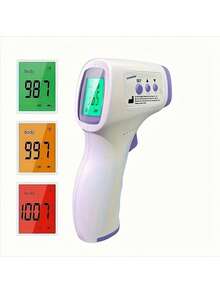 MAMIJOY Non-Contact Thermometer For Measuring Body Temperature With Large LED Display (Batteries Not Included) Ideal Gift For Thanksgiving - White - View 2
