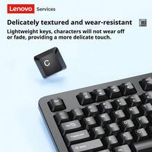 Lenovo K101 USB Wired Keyboard 104-Key Laptop Desktop All-In-One USB Computer External Typing Office Home Use - Black - View 6