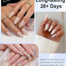 12粒装铬粉美甲粉 - 超珠光效果铬粉，适用于指甲，彩虹极光美人鱼白珠光铬粉，可用于DIY美甲 - 彩色 - 查看 5