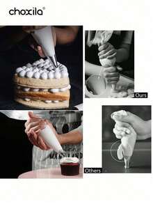 choxila 100pcs/Set Disposable Transparent Piping Bags - Pastry Decorating Bags For Cake, Macaron & Cookie Icing - Professional Baking Tools For Kitchen, Bakery & Patisserie - Pastry Bags - View 4