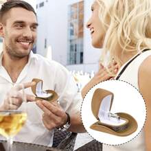 1pc Cute Velvet Jewelry Box, Jewelry Display Case For Rings, Earrings, Wedding Rings - Multicolor - View 7