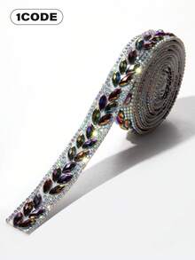 Self-Adhesive Crystal Sequin Tape - Glass Rhinestone Strips, For DIY Clothing, Hats, Bags And Craft Decorations, Shiny Crystal Sticker Rolls, Clothing Decoration Rhinestone Trim