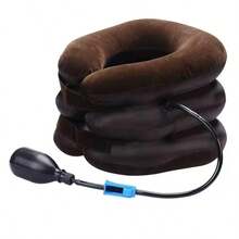 Neck Stretcher, Adjustable Inflatable, Comfortable Padded Support, Blue Valve, Suitable For Home And Office Use, Improves Posture | Adjustable Design | Soft Padding - Blue - View 8