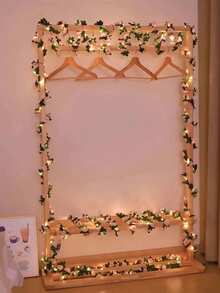 1 String Of 20 LED Pink Rose Vine Lights, 2M Length, Suitable For Balcony, Window, Bedroom, Dining Room, Garden Decor, Can Be Used As Romantic Table Lamp, All Seasons, Christmas Decoration, Christmas Lights, Fairy Lights, Christmas Gift, Room Decor, Bedroom Decor, Indoor Christmas Lighting, LED Light Strip, LED Lights, Indoor Christmas Lighting - 玫瑰花燈串 - 查看 9