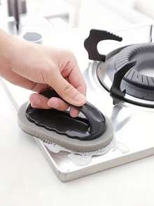 1pc/2pcs Heavy-Duty Diamond Sponge Brush With Non-Slip Grip - Effective Scrubber For Pots, Pans, Kitchen, Bathroom, Floors, Cleaning Tool For Stubborn Stains, Grime, Rust Removal - Ideal For Home & Commercial Use - Multicolor - View 8