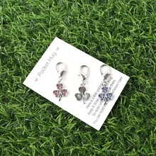 1pc/3pcs Fashionable And Creative Four-Leaf Clover Lucky Keychain Party Small Gift With Simple And Elegant Hug Card, Cute Key Chain Ring Bag Backpack Pendant Car Key Pendant St. Patrick's Day Friend Souvenir Gift, Ideal Charm Gift, Friendship Gift, Birthday Gift, Companion Gift, Holiday Party Gift. Give Yourself And Others A Lucky Four-Leaf Clover Gift - Multicolor - View 6