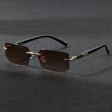 1 Pair Frameless Fashion Edged Personalized Versatile Glasses