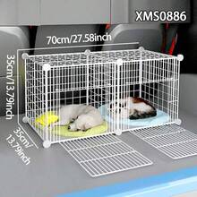 Pet Car Carrier Cage, Convenient Installation In Car Trunk, Removable Cage For Small Dogs & Cats, Prevents Movement In Backseat - Multicolor - View 10