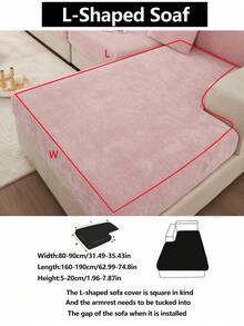 1 Vỏ đệm ghế sofa co giãn, vải nhung chống trượt mọi mùa, tấm lót ghế sofa dày che phủ toàn bộ, chống bụi và có thể giặt được, phù hợp với ghế sofa hình chữ L và ghế 1/2/3/4 chỗ ngồi - Hồng - Xem 13