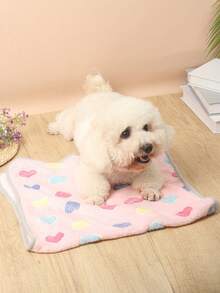 This Lightweight, Breathable, Washable And Cozy Pet Blanket Is Made Of Polyester Fiber, Suitable For Small Cats And Dogs To Use In Autumn And Winter Seasons. - Pink - View 6