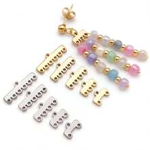 5pcs Necklace Layering Clasp, 304 Stainless Steel Chandelier Components Links Multistrand Clasps Lock For Layered Necklace Bracelet Earring Jewelry Making