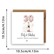 30th Birthday Card, 30 Years Old, Radiant Charm, 30th Birthday, Milestone Card, Friend's Birthday Card, Best Friend's Birthday Gift - Multicolor - View 3