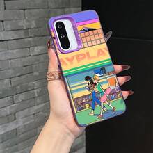 Funda de teléfono Summer Girl Dopamine para Samsung Galaxy A56, A26, A36, A55, A35, A06, A16, A24, A34, A54, A15, A05S, A25, A23, A33, A53, A73, A13 4G/5G - Cubierta trasera mate anti-caída - Colores mixtos - Ver 4