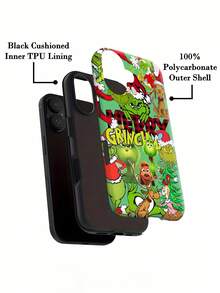 Funda navideña del , compatible con teléfonos ,  17,  16 Pro Max,  15 Pro Max,  13 y  12. Fabricada en TPU resistente, ofrece una excelente protección contra golpes y caídas. Perfecta para la alegría navideña, esta funda es un regalo ideal para familiares, amigos y seres queridos durante la Navidad y otras celebraciones. Sumérgete en el encanto caprichoso del  y comparte alegría con este encantador accesorio. - Blanco - Ver 7
