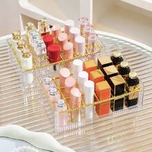 18格口红收纳盒，透明唇彩润唇膏整理展示架，简约口红架 - 彩色 - 查看 3