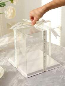 1 Hộp Quà Tặng Tiệc/Ngày Lễ Trong Suốt, Chất Liệu PET Dày 1/2/3 Lớp (Bao gồm 1 Dây Ruy Băng Trắng Ngẫu Nhiên), Thích Hợp Cho Tiệc Sinh Nhật, Bánh Cưới, Bó Hoa, Đồ Sưu Tầm, Đồ Ăn Vặt, Quà Tặng, Giáng Sinh, Năm Mới, Ngày Valentine, Ngày của Mẹ, Lễ Tạ Ơn - Nhiều màu - Xem 2