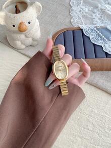 这款金/银方形竹节表盘石英表适合日常佩戴，也是生日和圣诞节的完美礼物。 - 金色 - 查看 6