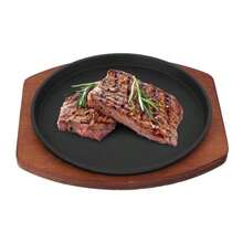 MAGICLULU Juego De Platos De Fajita De Hierro Fundido Sarten Antiadherente Con Bandeja Plato De Carne Japones Parrilla Para Barbacoa De 8 2 Pulgadas Para El Hogar Barbacoa Restaurante - comosemuestra - Ver 1