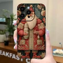 2026 nueva funda de teléfono esmerilada, funda de teléfono diseño de Navidad de Santa Claus para  17 15 Pro Max  17 14 Plus  17 13 Mini  17 12  Galaxy S23 Ultra S22 S21 S20 protector de teléfono funda de pareja regalo para novio novia regalo de vacaciones - Azul Klein - Ver 5