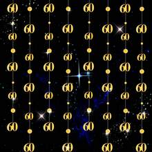 1条2.5米镜面圆形数字三角旗，适用于18/30/40/50/60岁生日派对、周年纪念、店铺开业、升旗仪式、横幅、派对装饰、背景幕布、墙面装饰 - 金色 - 查看 7