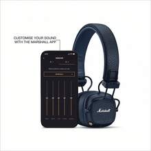 Tai nghe Bluetooth không dây Major V, sở hữu chất âm đặc trưng của Marshall, thời lượng pin 100 giờ, cấu trúc bền bỉ, thiết kế gập gọn, hỗ trợ sạc không dây, nhẹ và di động, phù hợp cho du lịch, tập thể dục, chơi game và nghe nhạc. - Màu xanh nửa đêm - Xem 8