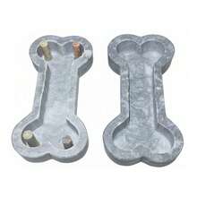 Urna De Marmol Forma Hueso Para Cenizas Mascotas - Gris - Ver 2