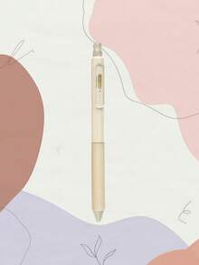 一盒4支装创意猫咪造型0.5mm速干中性笔，速干黑色墨水，轻巧塑料笔身，办公用品黑色中性笔，可爱猫咪珠光闪粉按压式中性笔，书写流畅，适用于办公、日记、猫咪爱好者礼物、新奇文具、创意设计、耐用材质，办公人员专属