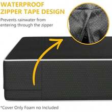 COSHNIBI - Fundas de cojín de patio de 24 x 24 x 4 pulgadas, impermeables y resistentes a la decoloración, funda de cojín para exteriores, funda de cojín de ratán, sofá y asiento de descanso, paquete(Negro 24"x24"x4"-2 Cover only) - Multicolor - Ver 6