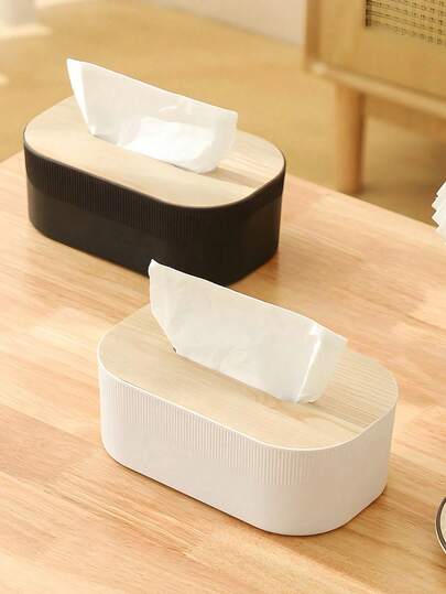 Porta-lenços de mesa em plástico (1 unidade), ideal para sala de estar, mesa de centro e sala de jantar.