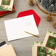 Hallmark Tarjetas navideñas en caja (copo de nieve de saludos de temporada, 40 tarjetas navideñas con sobres) (1XPX5667)(Holiday Holly) - Multicolor - Ver 2