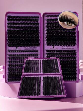 Christmas Gift 800640/621 621 Pieces Synthetic Eyelash Extensions, D Curl Voluminous 10D+20D+30D+40D/50D+60D+80D+100D/80D+100D+120D+150D - Handmade, High Quality D Curl Voluminous, Natural Curl, Customizable Eyelash Set - Reusable, Lightweight And Easy To Use, Eyelash Extensions, Natural Lashes, Extra Large Eyelash Extensions, Eyelash Set