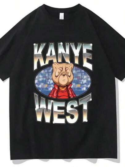 Christmas Women's Punk T Shirt Baggy Shirt Hip Hop Rapper Kanyes West Album Vultres Graphic Aesthetic Clothes