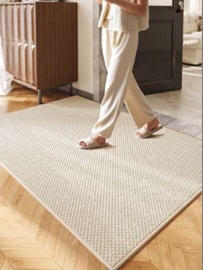 Modern Pineapple Pattern Non-Slip Doormat - Quick Dry, Rectangular Carpet Suitable For Entryway And Bathroom, Thick Polyester Blend, PVC Backing, Stain Resistant, Gray, Bathroom Rug