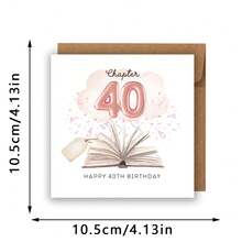Fun 40th Birthday Card, Friend's 40th Birthday Card, Wife's 40th Birthday Card, Pink 40th Birthday Card, Best Friend's Birthday Card - Multicolor - View 3