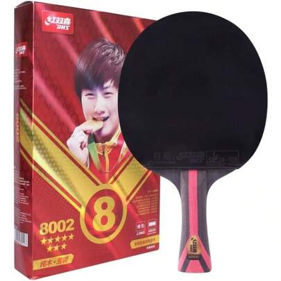 DHS 8 Star 8002 Professional Table Tennis Racket Ping Pong Paddle 5 Wood 2 Aryslate Carbon Finished Racquet