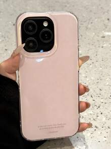 1 buc Carcasă de telefon rezistentă la șocuri, drăguță, simplă, culoare solidă, compatibilă cu 17, 16, 15 Pro Max, 13, 14, 12 Pro Plus, 11, culoare bomboane la modă