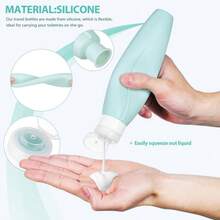 Travel Toiletry Bottles Set 150ml Silicone Refillable Squeeze Bottles Lotion Shampoo - Multi - View 3