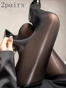 On- Elegant Office Lady Navy Slim-Fit Mini Skirt & Sheer Glossy Black Pantyhose Set – Versatile Daily/Date/Workwear Outfit, Stylish Sleek Bottoms For Fashionable Modern Women With Chic Workwear Vibe